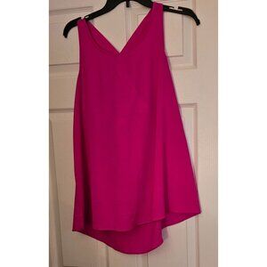 Charming Charlie Womens Hot Pink Bow Back Tank Top Hi-Low Hem M Romantic Whimsy